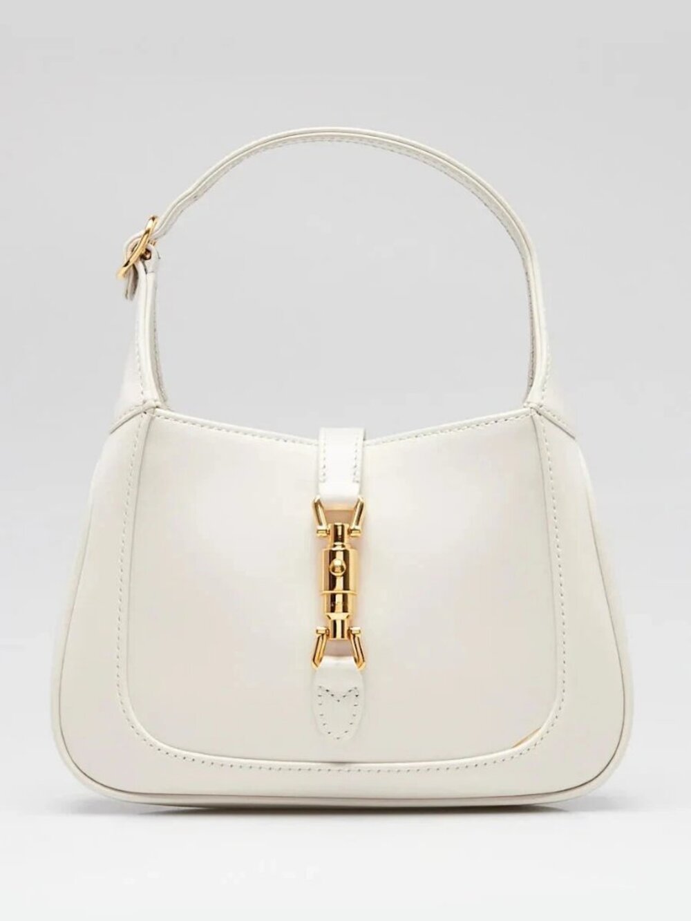 Gucci White Smooth Leather Jackie 1961 Mini Shoulder Bag